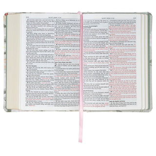 KJV Compact Bible | Faux Leather | HC Floral Printed Ps 23:3