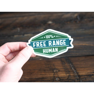 Free Range Human Sticker