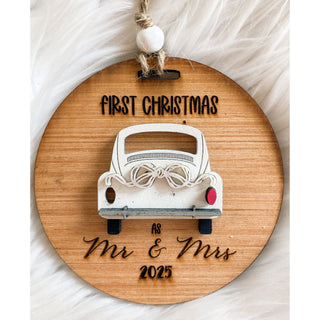 First Christmas Mr. and Mrs. | Wooden Ornament | KT-136