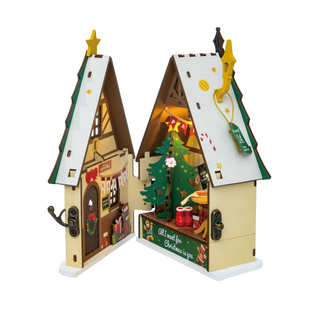 Twinkling Christmas House Rolife DIY House Wooden