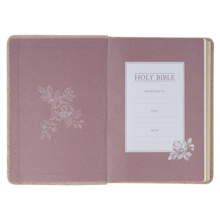 KJV Bible Compact Faux Leather, Pink 2025