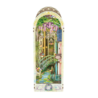 DIY Book Nook Kit: Giverny Garden w/ Dust Cover