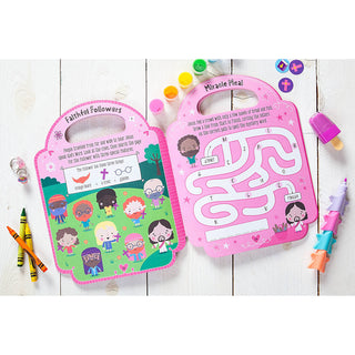 My Pretty Pink Bible Stories Carry-Along Activity Book