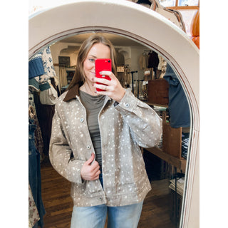 Bambi Mocha Western Animal Print Jacket | VJ-26