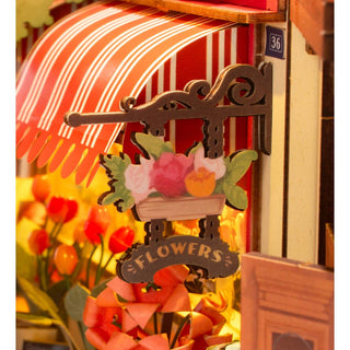 DIY Book Nook Kit: Floral Corner with Dust Cover | Hands Craft | TGB09