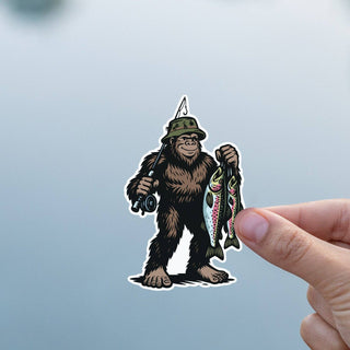 Bigfoot Fishing Sticker