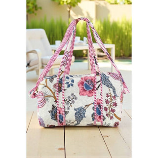Elena Pink Floral Duffel Bag