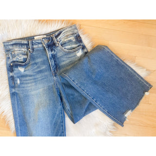 Tummy Control Mid Rise Jeans | Wide Leg | Risen of LA | RI-01