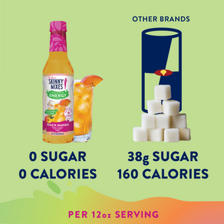 Sugar Free Peach Mango Energy Syrup | 375ml | Skinny Mixes