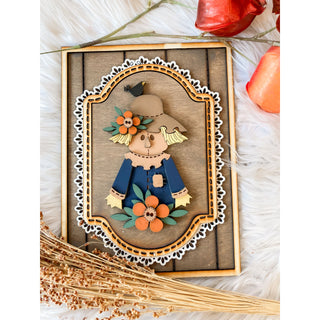 Scarecrow Victorian Picture Frame| Handmade in St. Charles | KT-367