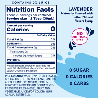 Sugar Free Lavender Syrup | Skinny Mixes