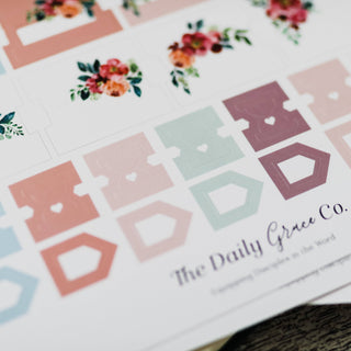 Floral Bible Tabs by The Daily Grace Co