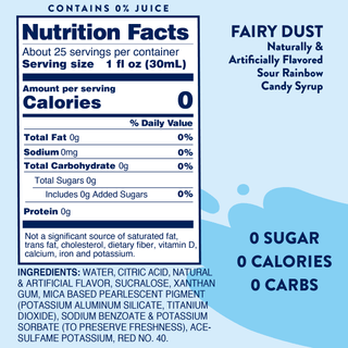 Sugar Free Fairy Dust Syrup | Jordan’s Skinny Mixes