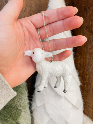 Little Lamb Standing Christmas Ornament
