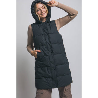 Quilted Comfort Hooded Puffer Vest | PO-27