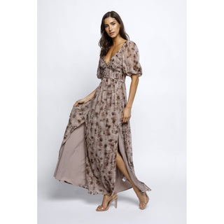 Floral Maxi Dress with side slits ST-07