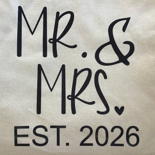 Mr and Mrs pillow