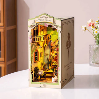DIY Book Nook Kit: Floral Corner with Dust Cover | Hands Craft | TGB09