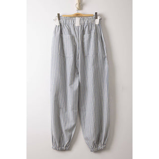 Navy Bow Stripe Wide-Leg Pants | VJ-27