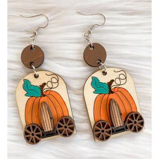 Wooden Fall Earrings