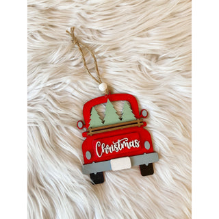 Christmas Truck Ornament | Handmade Ornament | KT-349