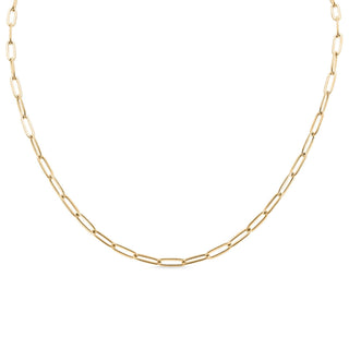 18K Gold Paperclip Chain Necklace