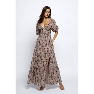 Floral Maxi Dress with side slits ST-07