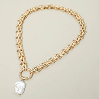 Modern Pearl Statement Necklace | SS-13