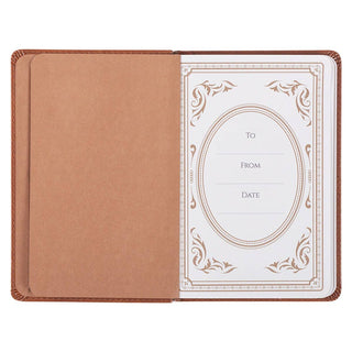 101 Devotions for Men – Tawny Brown Faux Leather Devotional