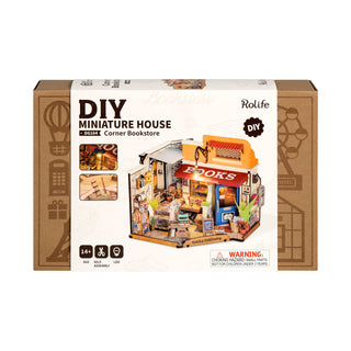 Corner Bookstore Rolife DIY Miniature House Kit