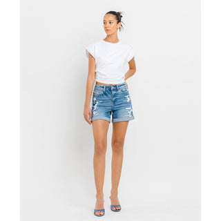 High Rise Double Cuff Shorts FM-15