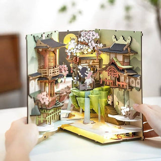 Book Nook Puzzle Kits for Adults - Falling Sakura