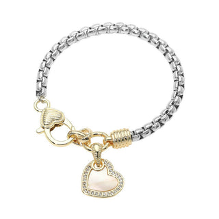 Golden Heart Link Bracelet | SS-08