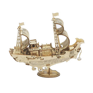 Japanese Diplomatic Ship Rokr Robotime 3D Wooden Puzzle