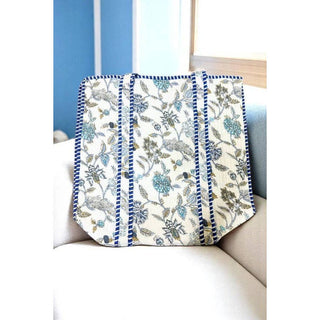 Sasha Blue and White Floral Tote Bag | NG-01