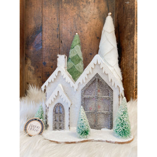 Snowy Village Lighted Christmas House