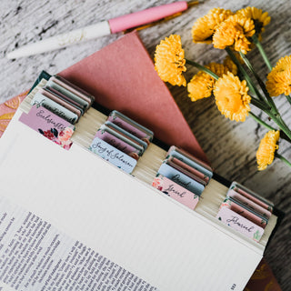 Floral Bible Tabs by The Daily Grace Co