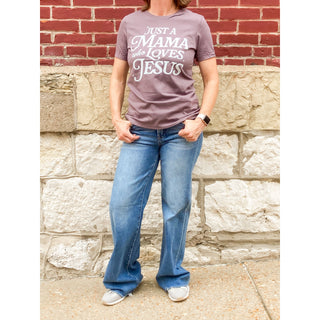 Just A Mama Who Loves Jesus | Graphic Tee | KT-120