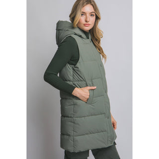 Quilted Comfort Hooded Puffer Vest | PO-27