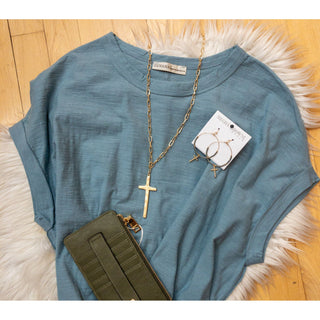 Cotton Slub Round Neck Tee ZN-22
