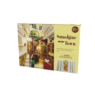 Robotime DIY House Sunshine Town Book Nook Puzzle