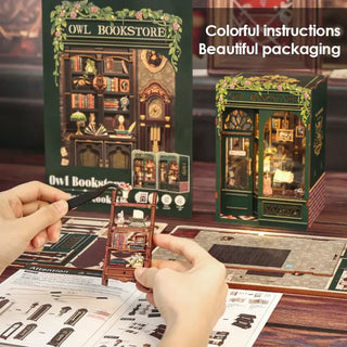DIY Book Nook Kit |Owl Bookstore | HCB201