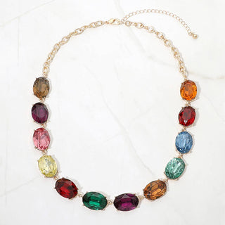 The Camille Faceted Stone Statement Necklace SC-04