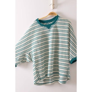 Sunlit Stripe Knit Top - VJ-10