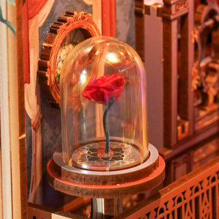 DIY Book Nook Kit | Enchanted Rose w/ Dust Cover | HTQ147