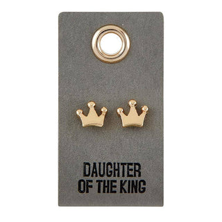 Leather Tag Earrings - Daughter of the King