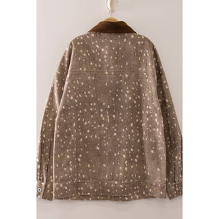 Bambi Mocha Western Animal Print Jacket | VJ-26