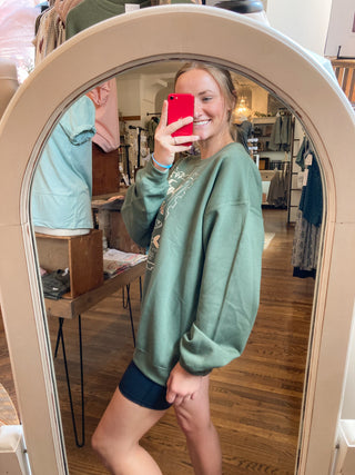 Fishers of Men Olive Green Sweatshirt | Matthew 4:19 | KT-362