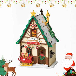 Twinkling Christmas House Rolife DIY House Wooden