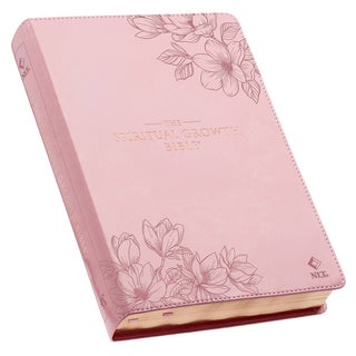 NLT, The Spiritual Growth Bible Faux Leather, Pink Floral